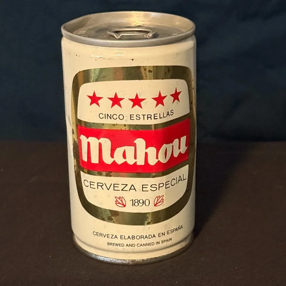 Mahou Cinco Estrellas vintage beer can
